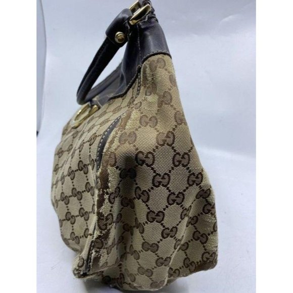 Gucci tote all over logo beige brown jacquard fabr - Picture 3 of 12